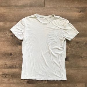 ** Factory slim washed pocket crewneck tee**